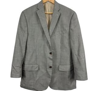 Michael Kors Mens Houndstooth 2 Button Suit Jacket Blazer Double Vent sz 44R